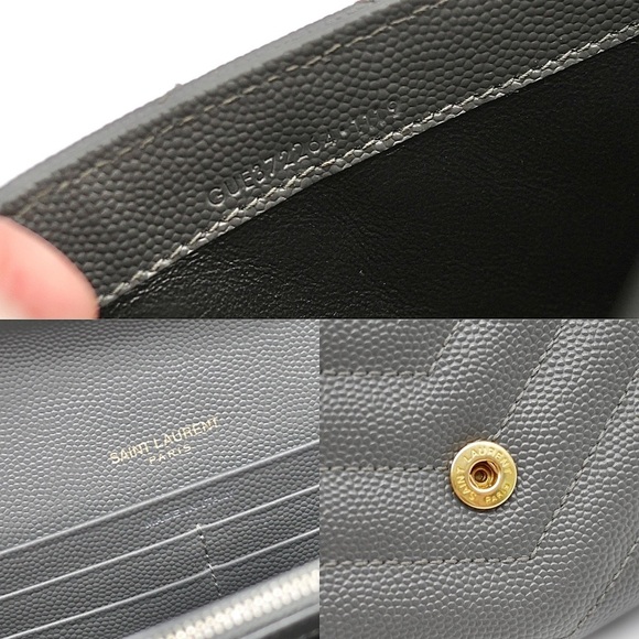 🍓YSL Monogram Flap Wallet in Grained Leather - Picture 5 of 13